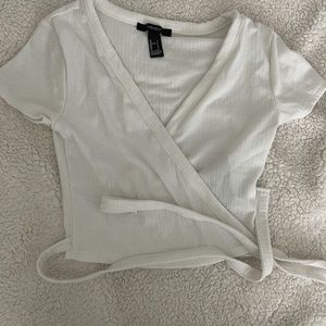 white tie front shirt